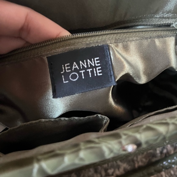 Jeanne Lotti crocodile embossed Top-Handle Small Green Bag - Picture 7 of 7